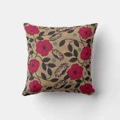 赤い花 クッション (裏面)