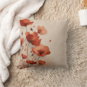 赤い花。 クッション (ブランケット)