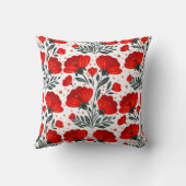 赤い花 クッション (裏面)