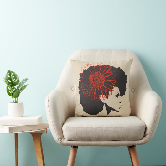 赤い花 クッション (椅子)