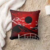 赤い花 クッション (ブランケット)