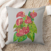 赤い花 クッション (ブランケット)