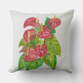 赤い花 クッション (正面)