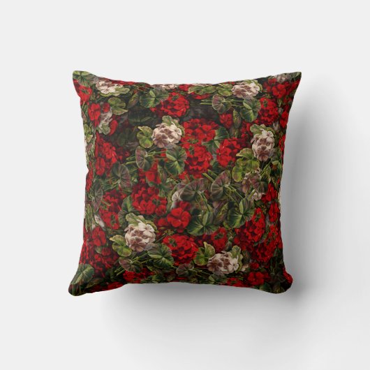 赤い花 クッション (裏面)