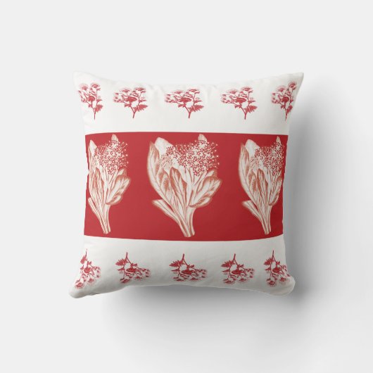 赤い花 クッション (裏面)