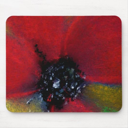 赤い花、ケシ マウスパッド (正面)