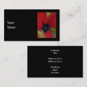 赤い花、ケシ 名刺 (正面/裏面)