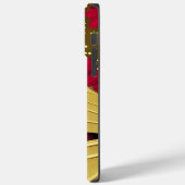 赤い花 ゴールドの輝き 名前入り Case-Mate iPhoneケース (裏面 / 左)