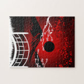 赤い花 ジグソーパズル (横)