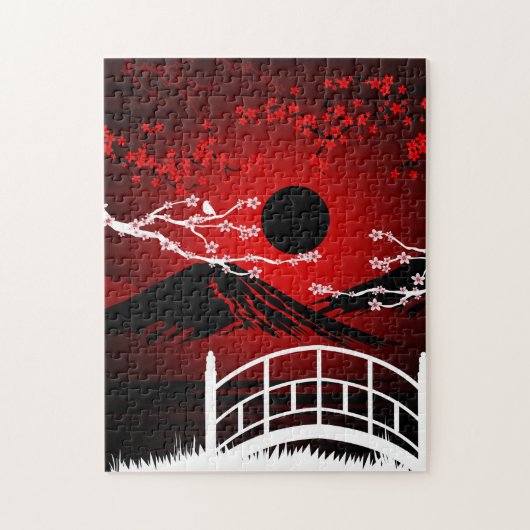 赤い花 ジグソーパズル (縦)