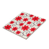 赤い花 タイル (側面)