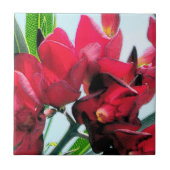 赤い花 タイル (正面)