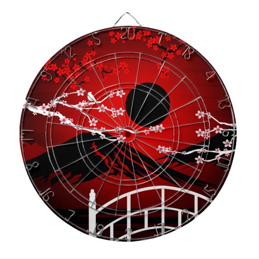 赤い花 ダーツボード (正面)