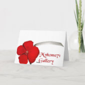 赤い花 – ハッピーバースデー カード (裏面)