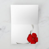 赤い花 – ハッピーバースデー カード (内部)