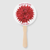 赤い花 ハンドファン (裏面)