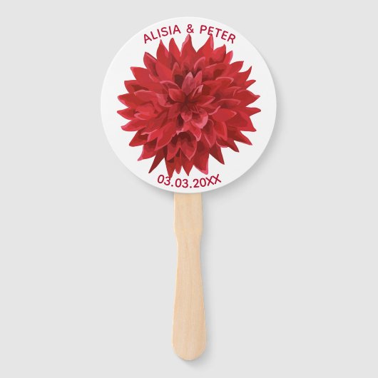 赤い花 ハンドファン (裏面)