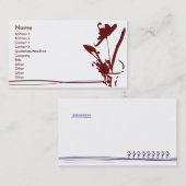 赤い花-ビジネス 名刺 (正面/裏面)