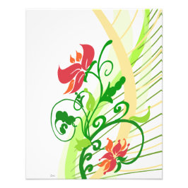 赤い花 フォトプリント           