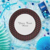 赤い花 ペーパープレート (パーティー)