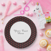 赤い花 ペーパープレート (パーティー)