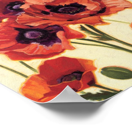 赤い花 ポスター (角)