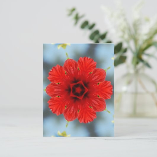 赤い花 ポストカード (スタンド正面)