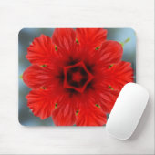 赤い花 マウスパッド (マウス)