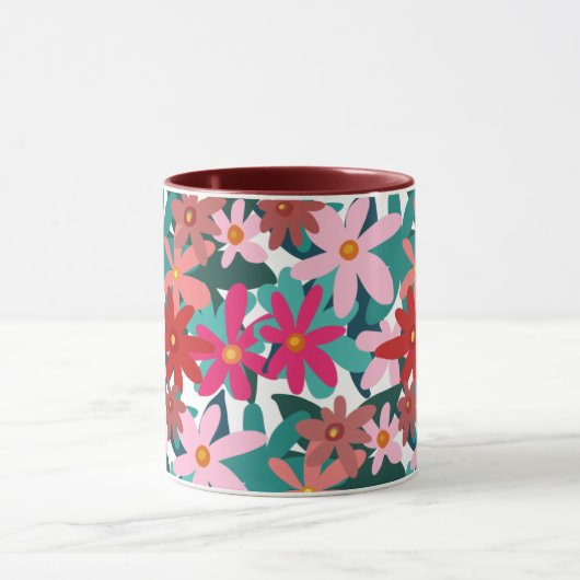 赤い花 マグカップ (中央)