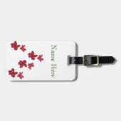 赤い花 ラゲッジタグ (正面横)