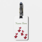 赤い花 ラゲッジタグ (裏面縦)