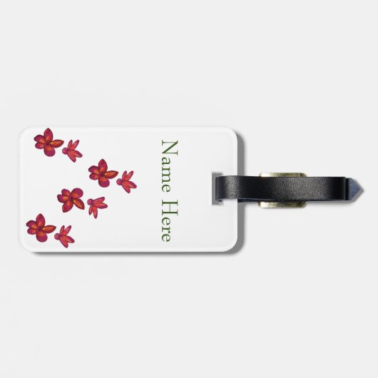 赤い花 ラゲッジタグ (裏面横)
