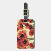 赤い花 ラゲッジタグ (正面縦)