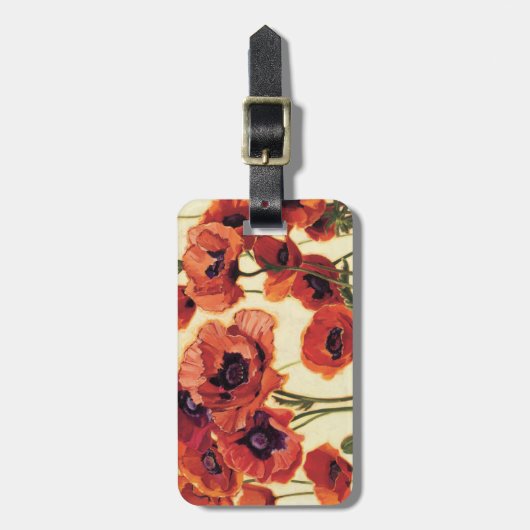 赤い花 ラゲッジタグ (正面縦)