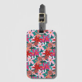 赤い花 ラゲッジタグ (正面縦)