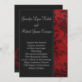 赤い花 招待状 (正面/裏面)