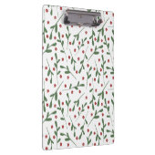 赤い花、緑の葉花の模様 クリップボード (右)