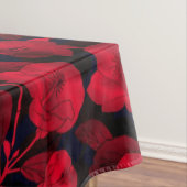赤い花(黒) テーブルクロス (インサイチュ)