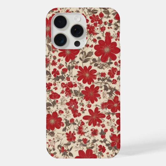 赤い花 iPhoneケース (裏面)