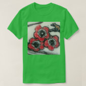 赤い花 Tシャツ (デザイン正面)