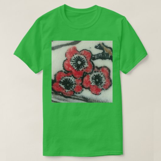 赤い花 Tシャツ (デザイン正面)