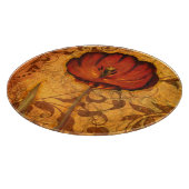 赤い花I カッティングボード (角)