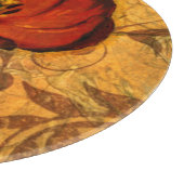 赤い花I カッティングボード (角)