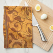 赤い花I キッチンタオル (四つ折り)