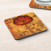 赤い花I コースター (左側)