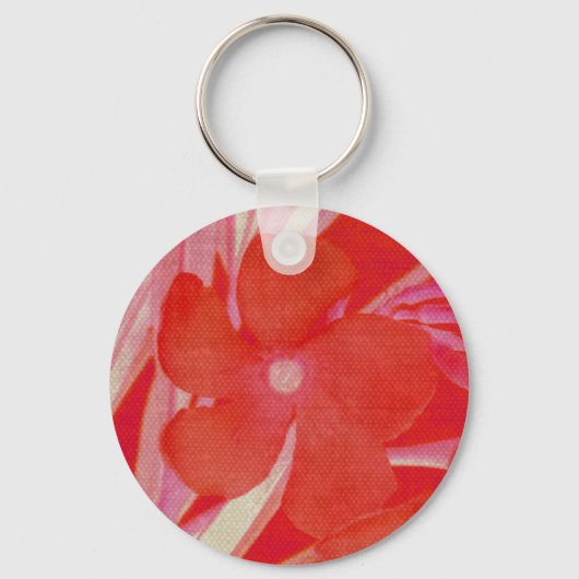 赤い花Keychain キーホルダー (正面)