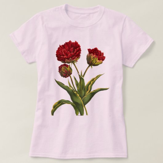 赤い花Tシャツ Tシャツ (デザイン正面)