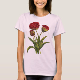 赤い花Tシャツ Tシャツ