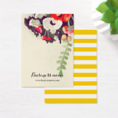 赤い芸術的フローラ背景イヤリングカード (デスク)