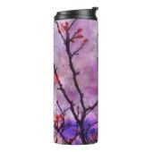 赤い芽の水色の暗い枝 タンブラー (回転左)